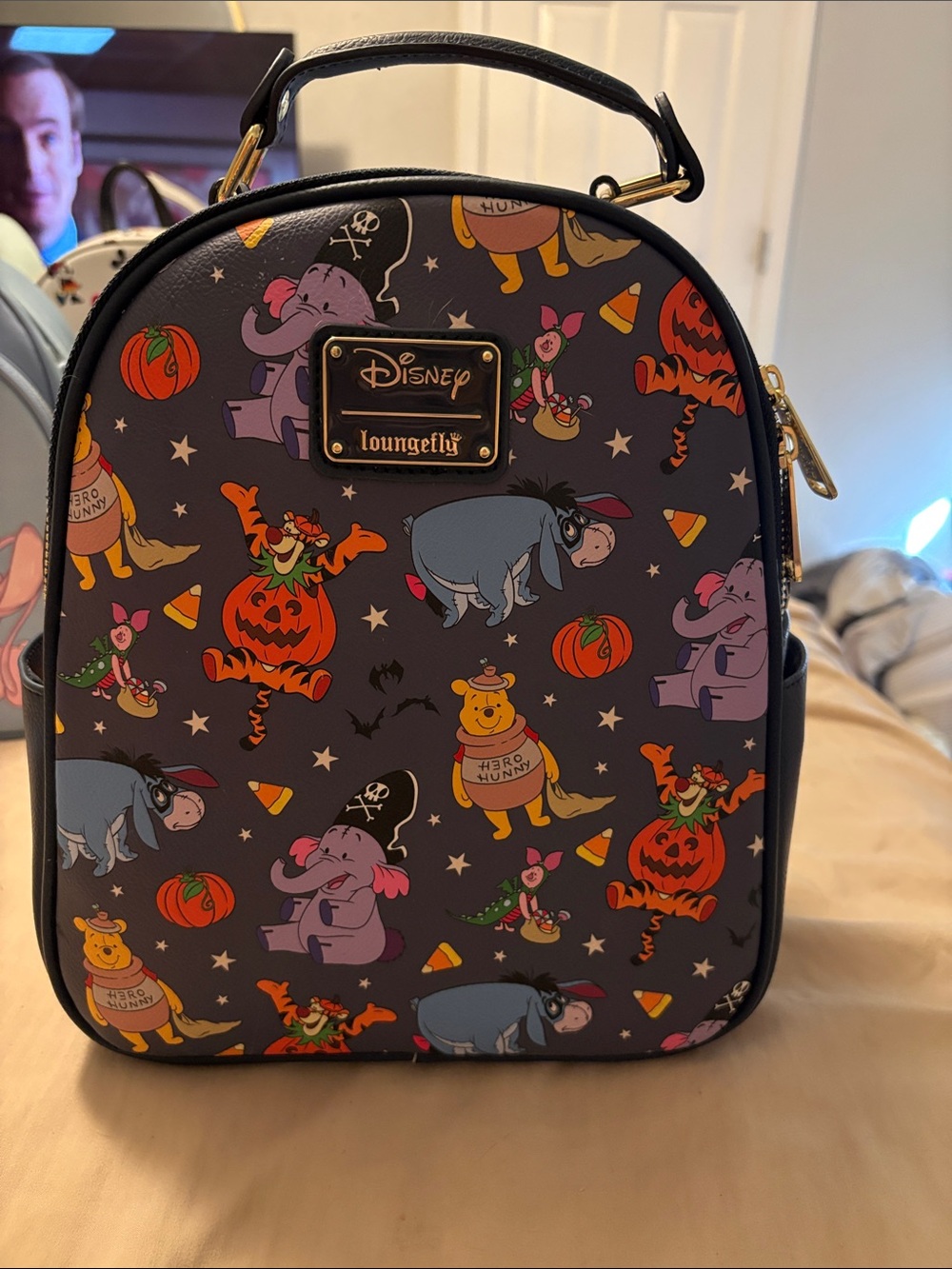 Loungefly Kids Halloween Winnie the Pooh Mini Backpack - Purple, Orange, Yellow